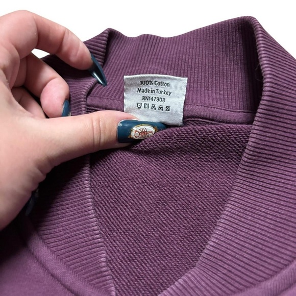 Outdoor Voices Purple Black Cotton Bomber Track Jacket - Picture 6 of 6